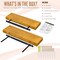 Sorbus Wood Floating Shelves for Wall - 16” Solid Wood Wall Shelves for Bathroom Decor, Books, Bedroom & Living Room - Set of 2 Black Wall Mounted Kitchen Shelves - Durable 100% Premium Solid Pine